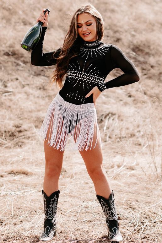 zwart tijd om strass parel mesh bodysuit te mengen NanaMacs HPTT365