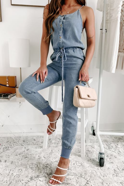 blauw trust your gut chambray cargojumpsuit NanaMacs HPTT2587