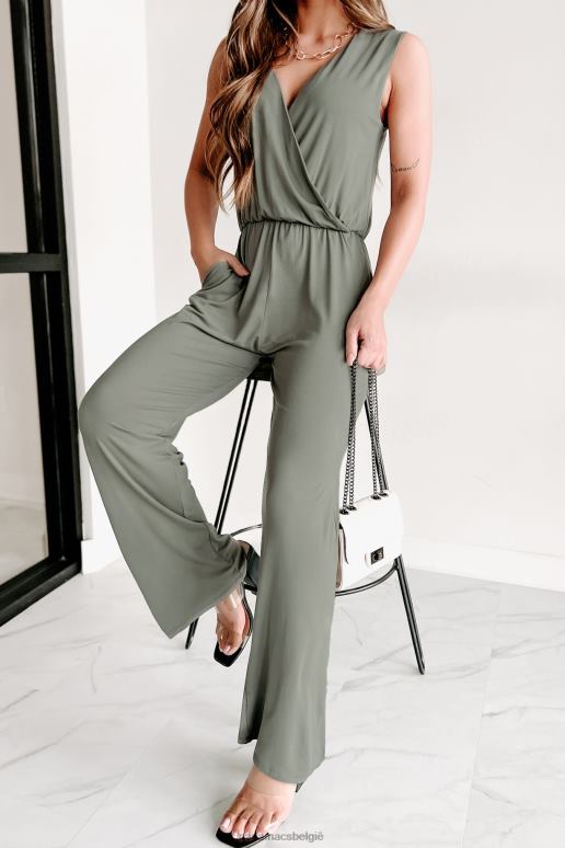 donkere salie perfect mijn jumpsuit met overslag NanaMacs HPTT2602