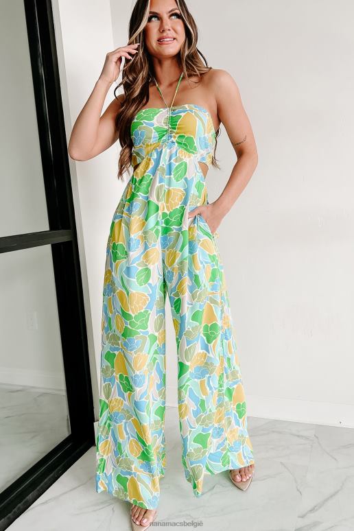 groene multi zonder twijfel een jumpsuit met halternek NanaMacs HPTT2628