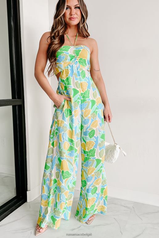 groene multi zonder twijfel een jumpsuit met halternek NanaMacs HPTT2628