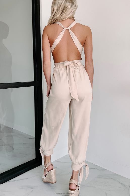 khaki heeft nog steeds een echte jumpsuit met open rug NanaMacs HPTT2561