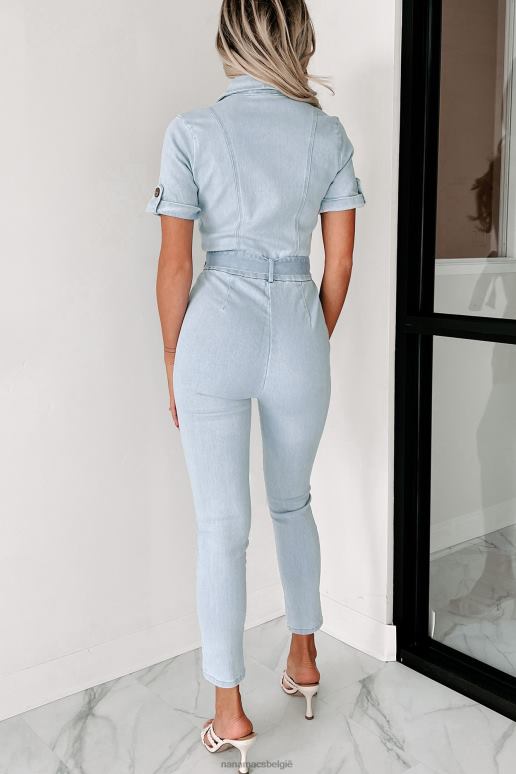 licht denim eerlijke dagen werk skinny denim jumpsuit NanaMacs HPTT2641