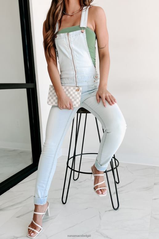 licht denim lange tijd komende skinny denim overall NanaMacs HPTT2613