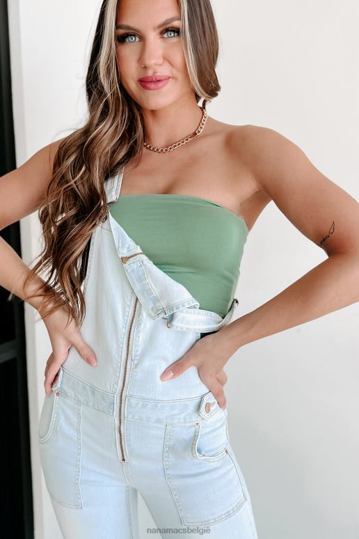 licht denim lange tijd komende skinny denim overall NanaMacs HPTT2613