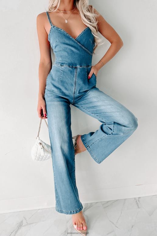 medium elke dag denim jumpsuit met wijde pijpen NanaMacs HPTT2640