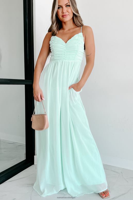 munt true romance halterjumpsuit met ruches NanaMacs HPTT2535