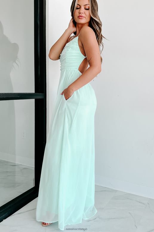 munt true romance halterjumpsuit met ruches NanaMacs HPTT2535