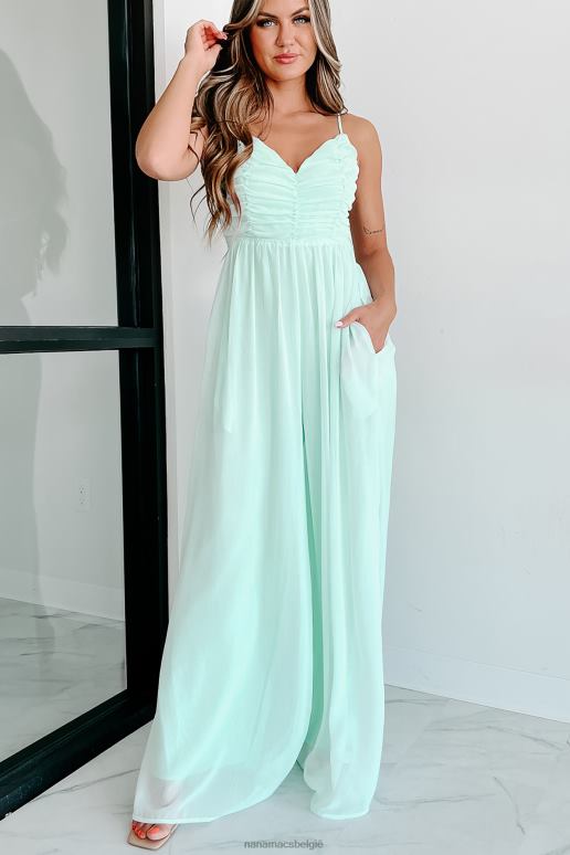 munt true romance halterjumpsuit met ruches NanaMacs HPTT2535