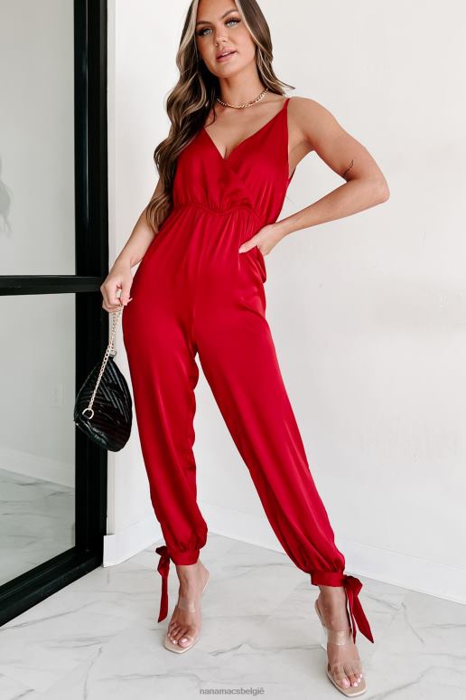 rood baas over jumpsuit met overslag NanaMacs HPTT2620