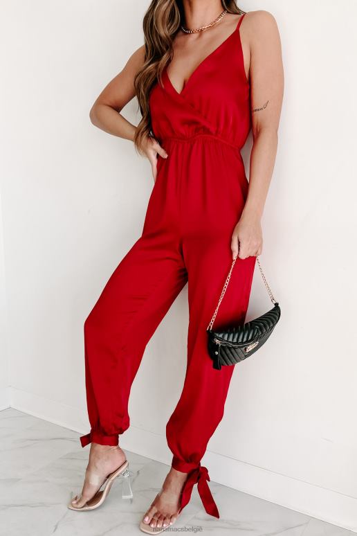 rood baas over jumpsuit met overslag NanaMacs HPTT2620