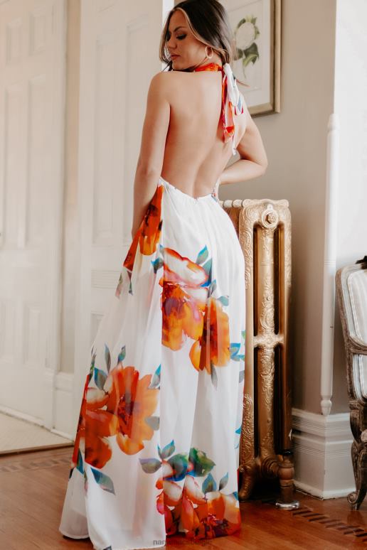 wit op zoek naar complimenten gebloemde jumpsuit met wijde pijpen NanaMacs HPTT2678