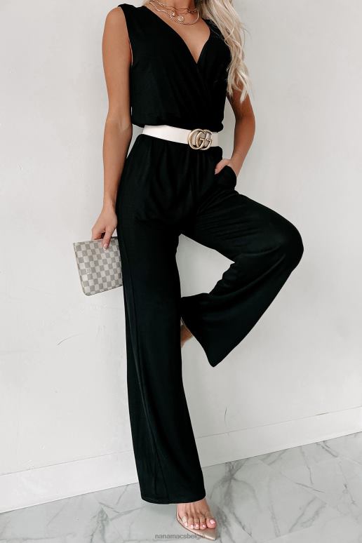 zwart perfect mijn jumpsuit met overslag NanaMacs HPTT2607