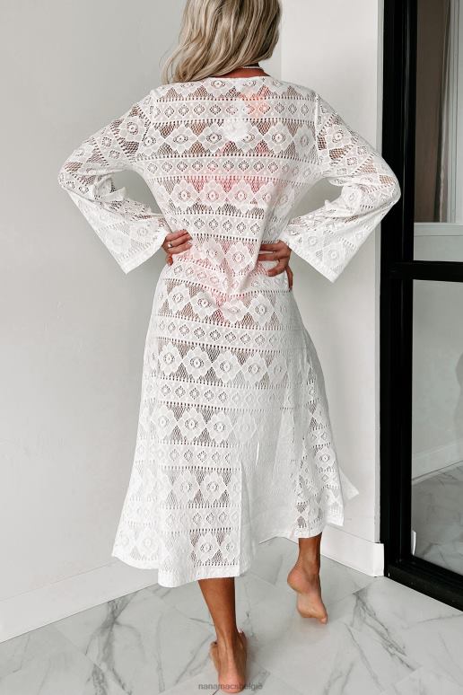 wit blijvende zoete kanten kimono NanaMacs HPTT3544