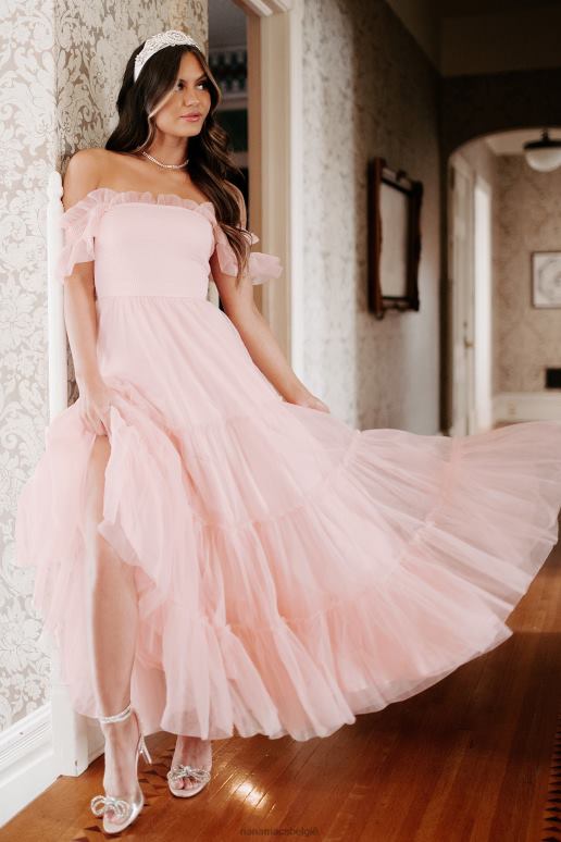 blozen romantische manieren gelaagde maxi-jurk met ruches NanaMacs HPTT2400