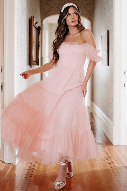 blozen romantische manieren gelaagde maxi-jurk met ruches NanaMacs HPTT2400