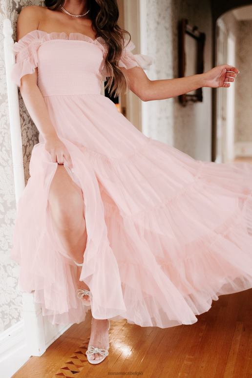 blozen romantische manieren gelaagde maxi-jurk met ruches NanaMacs HPTT2400