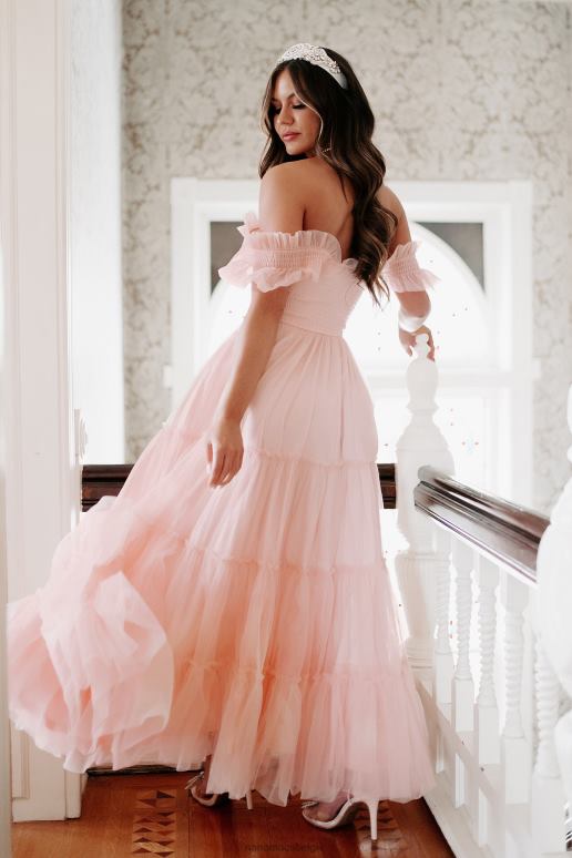 blozen romantische manieren gelaagde maxi-jurk met ruches NanaMacs HPTT2400