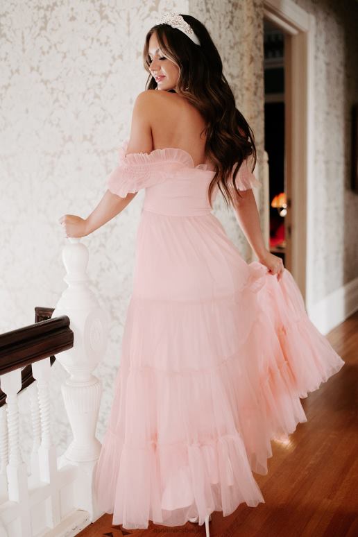 blozen romantische manieren gelaagde maxi-jurk met ruches NanaMacs HPTT2400