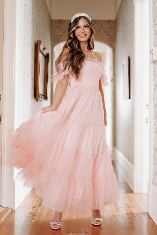 blozen romantische manieren gelaagde maxi-jurk met ruches NanaMacs HPTT2400