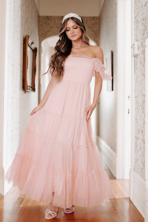 blozen romantische manieren gelaagde maxi-jurk met ruches NanaMacs HPTT2400