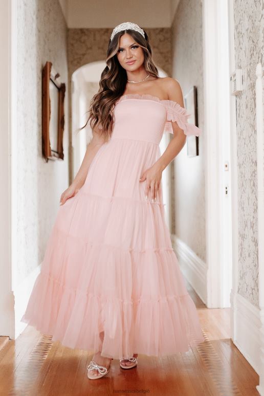 blozen romantische manieren gelaagde maxi-jurk met ruches NanaMacs HPTT2400