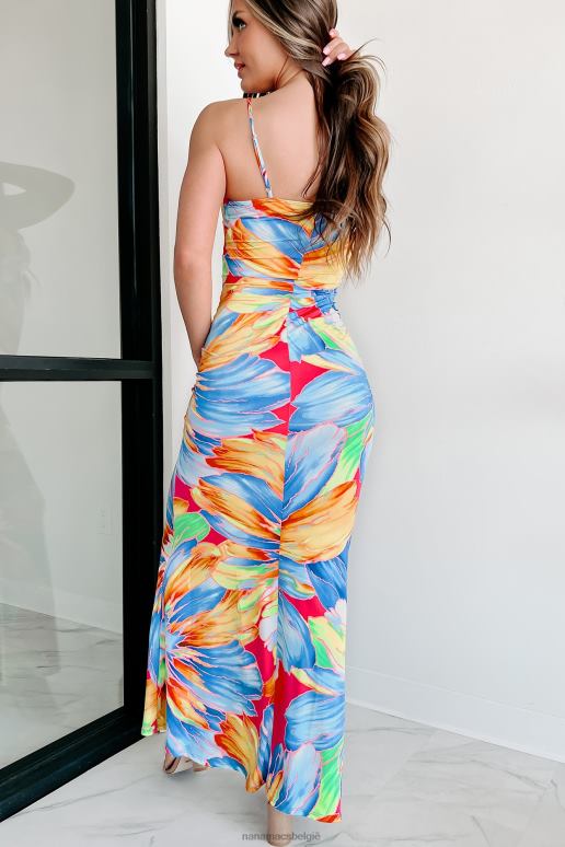 multi schattig in cancun gebloemde maxi-jurk NanaMacs HPTT2326