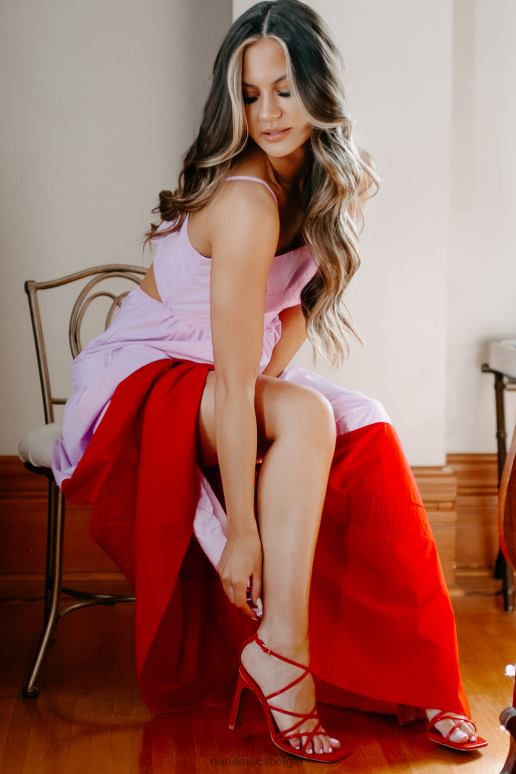 orchidee echte smiles maxi-jurk met kleurvlakken NanaMacs HPTT2394