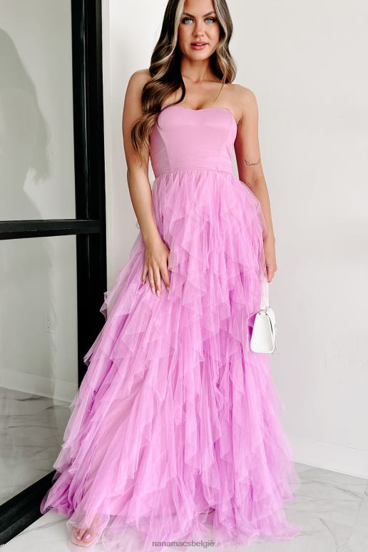 orchidee gala goals strapless maxi-jurk van tule NanaMacs HPTT2356