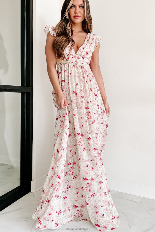 room onuitgesproken woorden gebloemde maxi-jurk NanaMacs HPTT2373