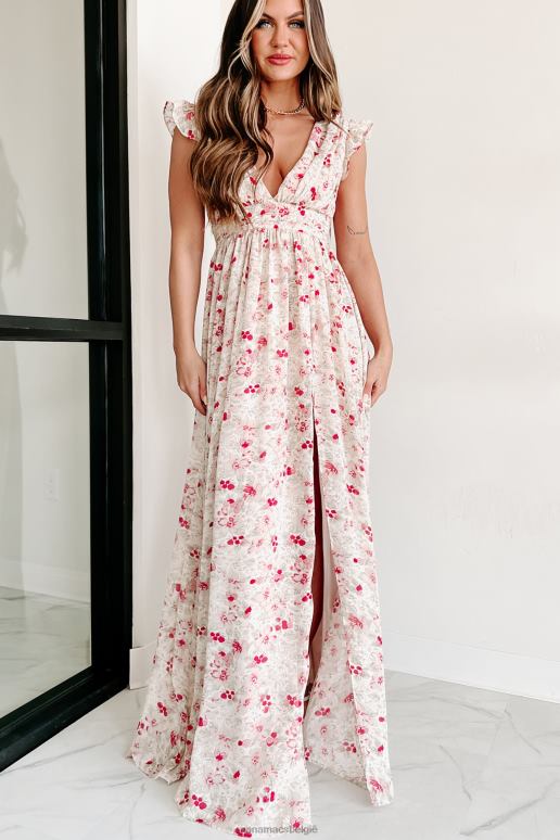 room onuitgesproken woorden gebloemde maxi-jurk NanaMacs HPTT2373