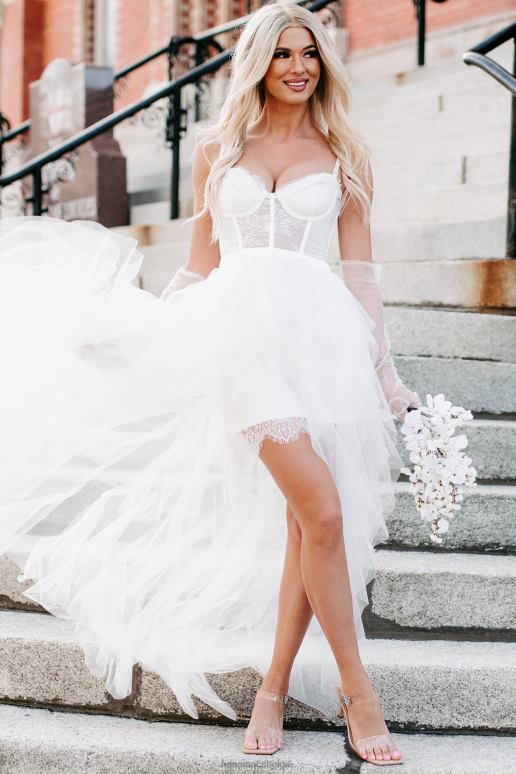 wit maxi-jurk met engelachtig gevoel en korset NanaMacs HPTT2359