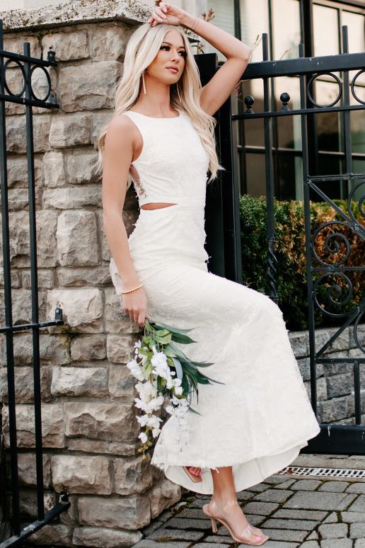 wit uitziende spectaculaire kanten maxi-jurk NanaMacs HPTT2358