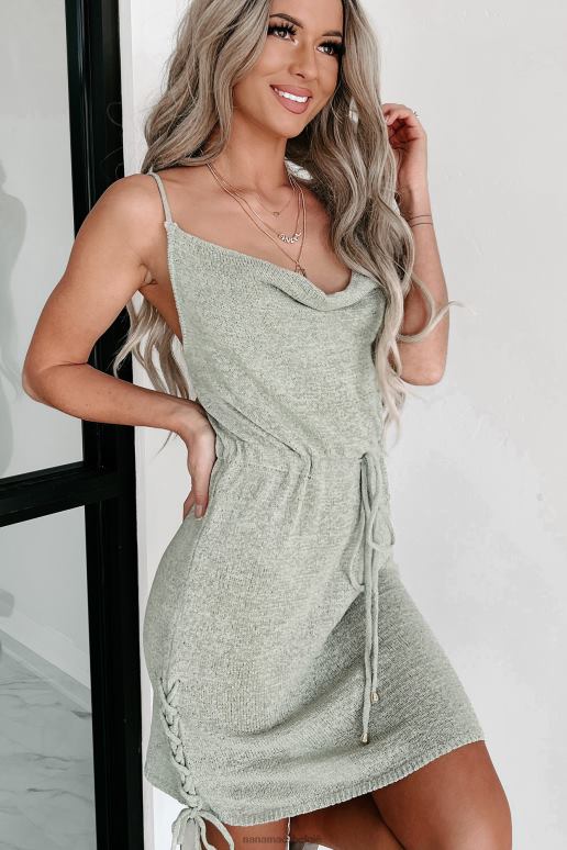 avocado naast je mini-jurk met col NanaMacs HPTT2007