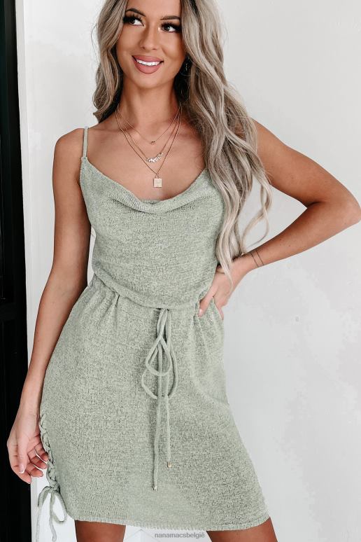 avocado naast je mini-jurk met col NanaMacs HPTT2007