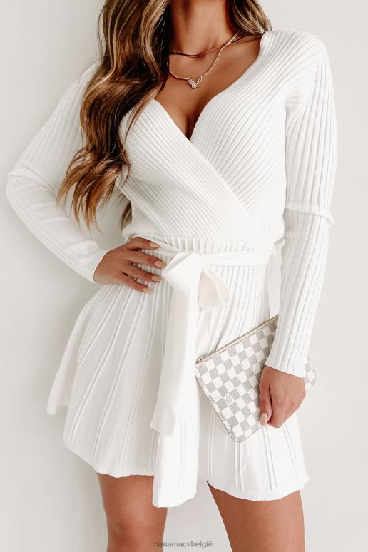 ivoor leg jezelf uit mini-sweaterjurk met lange mouwen NanaMacs HPTT1963