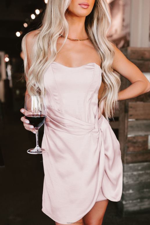 lila get it girl satijnen strapless mini-jurk NanaMacs HPTT2156