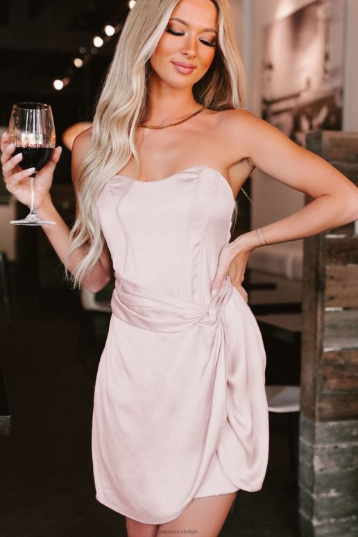 lila get it girl satijnen strapless mini-jurk NanaMacs HPTT2156