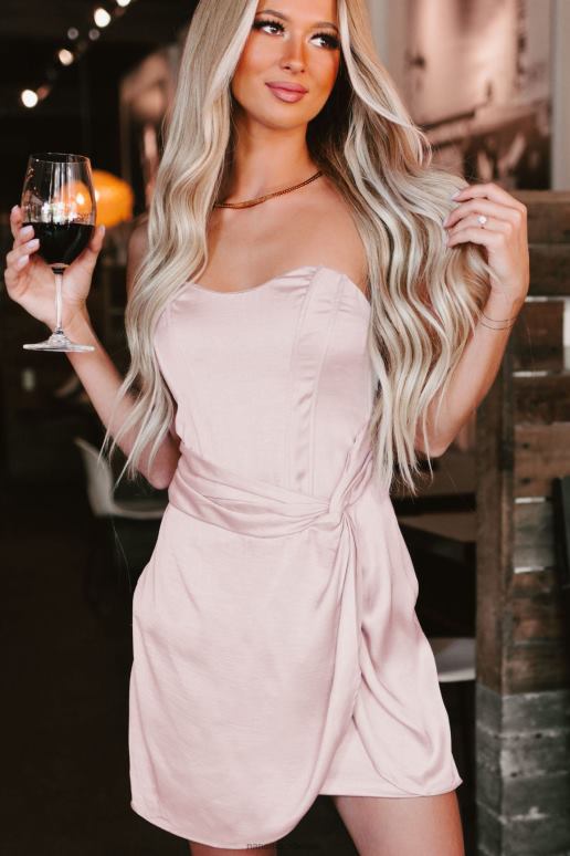 lila get it girl satijnen strapless mini-jurk NanaMacs HPTT2156