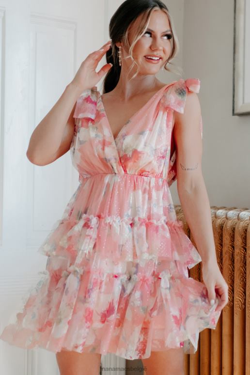 roze Sweetest Moments gebloemde mini-jurk NanaMacs HPTT2031