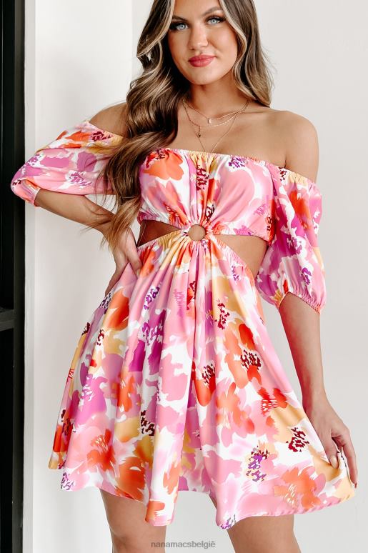 roze meet me later uitgesneden mini-jurk NanaMacs HPTT1960