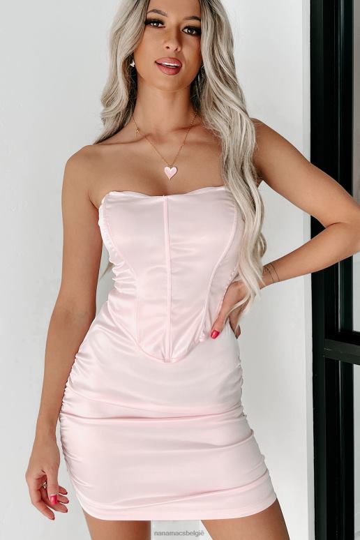 roze prachtig voordeel korset mini-jurk NanaMacs HPTT2049