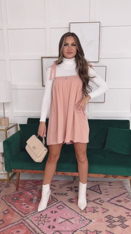 blozen speelse linnen romper met gestrikte schouders NanaMacs HPTT2647