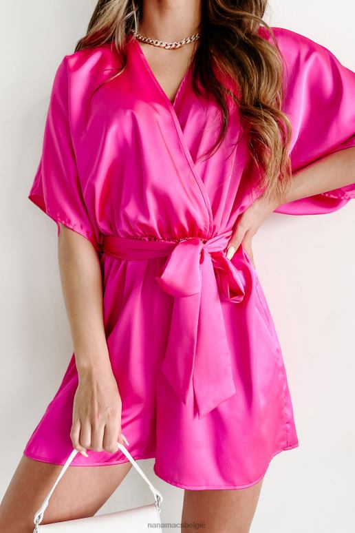 fuchsia helderheid lichtheid satijn kimono romper NanaMacs HPTT2581