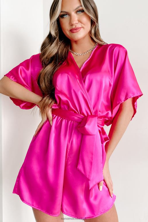 fuchsia helderheid lichtheid satijn kimono romper NanaMacs HPTT2581