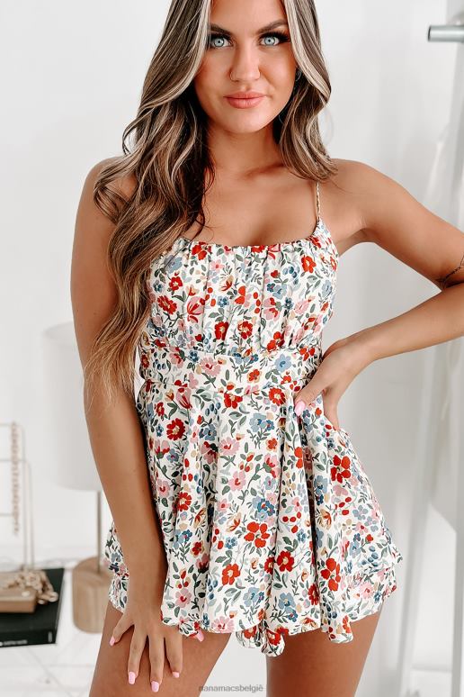 ivoor field day gebloemde romper met gestrikte achterkant NanaMacs HPTT2523