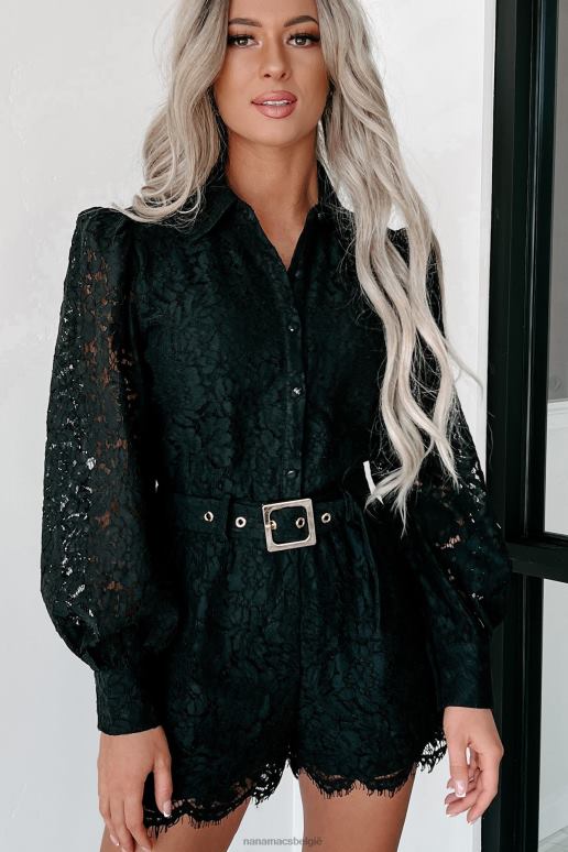 zwart op zoek naar je kanten rompertje met riem en lange mouwen NanaMacs HPTT2612