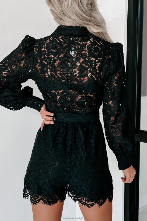 zwart op zoek naar je kanten rompertje met riem en lange mouwen NanaMacs HPTT2612