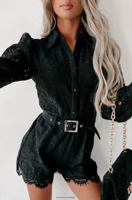 zwart op zoek naar je kanten rompertje met riem en lange mouwen NanaMacs HPTT2612