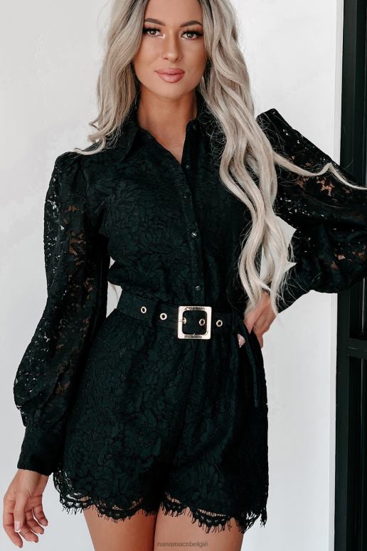 zwart op zoek naar je kanten rompertje met riem en lange mouwen NanaMacs HPTT2612